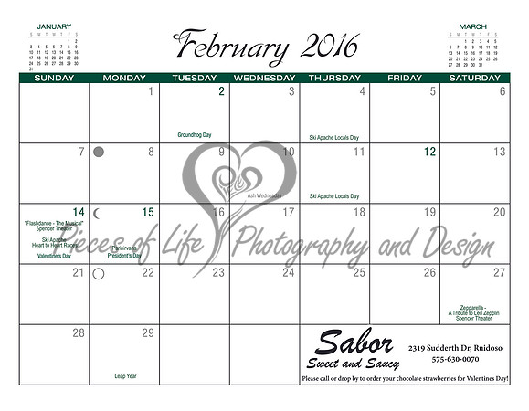 #1 Calendar 2015